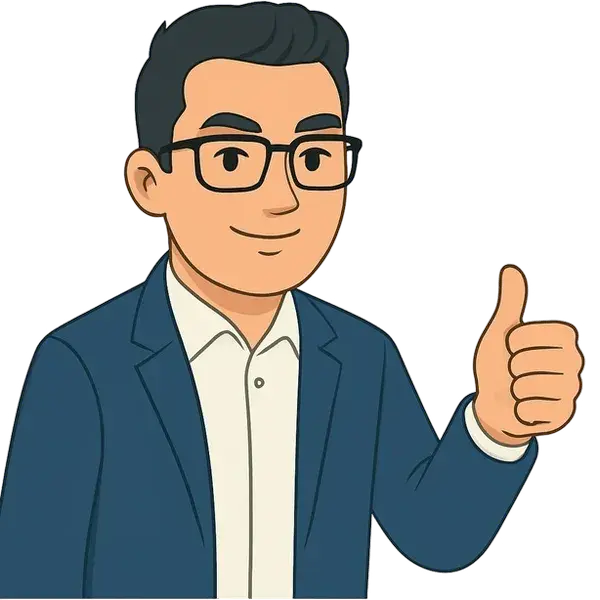 Meo smiling and giving thumbs up showing passion for my work and services Meo giving thumbs up showing passion for work